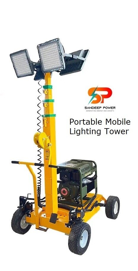 portable mobile lighting tower